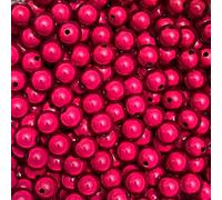 THAYLA 60/100/200/300/600 Stück 4-30 mm Magic Pearls Original, 3D-Illusion reflektierende Magic Perlen, Wunderperlen, Acrylperlen für die Armbänder Schmuckherstellung(Rotwein, 10mm 100Stk)