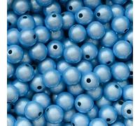 THAYLA 60/100/200/300/600 Stück 4-30 mm Magic Pearls Original, 3D-Illusion reflektierende Magic Perlen, Wunderperlen, Acrylperlen für die Armbänder Schmuckherstellung(Silber Blau, 8mm 200Stk)