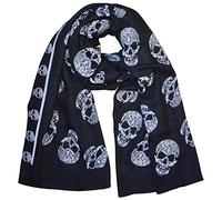 thb Richter Schal Tuch Totenkopf Schlauchschal Rundschal Loopschal Halstuch scarf Loop Skull (Schal-schwarz)