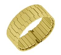 THBGTCNQ Edelstahlarmband 22 mm, elastisches Uhrenarmband aus Metall, universeller Ersatzgürtel for Herren und Damen, Uhrenzubehör(Gold,22MM_M)