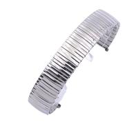 THBGTCNQ Elastisches, einziehbares Uhrenarmband aus Edelstahl, 12 mm, 14 mm, 16 mm, 18 mm, 20 mm, Universal-Uhrenarmband, Metallverlängerungsarmband, Uhrenzubehör(Silver,20mm)