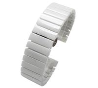 THBGTCNQ Keramik Armband 18mm 20mm 22mm Quick Release Armband for Smart Uhr Quarzuhr Männer Frauen Armband uhr Zubehör(B-white,18mm)