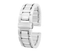 THBGTCNQ Keramik-Uhrenarmband 20 22 mm Ersatzarmband for Smartwatch Quarzuhr Herren Damen Universal-Uhrenzubehör(White-S,18mm)