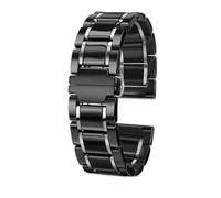 THBGTCNQ Keramik-Uhrenarmband 20 22 mm Ersatzarmband for Smartwatch Quarzuhr Herren Damen Universal-Uhrenzubehör(Black-S,18mm)