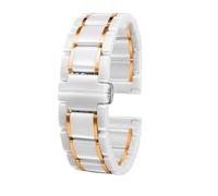 THBGTCNQ Keramik-Uhrenarmband 20 22 mm Ersatzarmband for Smartwatch Quarzuhr Herren Damen Universal-Uhrenzubehör(White-GR,20mm)