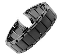 THBGTCNQ Keramik-Uhrenarmband, 22 mm, 24 mm, Schwarz, Ersatzarmband, glänzendes, mattes Armband for Smartwatch, Quarzuhr, Herrenuhr-Zubehör(Matting,22mm)