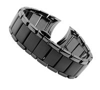 THBGTCNQ Keramik-Uhrenarmband, matt, Ersatz-Uhrenarmband, Unisex, schwarzes Armband, Uhrenarmband, 22 mm, 24 mm, Faltschließe, Uhrenzubehör(24mm)