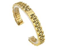 THBGTCNQ Uhrenarmband aus Edelstahl for Damen, universelles Ersatzarmband(Gold,13mm)