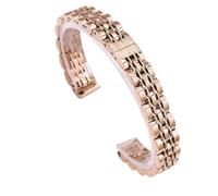 THBGTCNQ Uhrenarmband aus Edelstahl for Damen, universelles Ersatzarmband(Rose Gold,15mm)