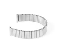 THBGTCNQ Uhrenarmband aus Edelstahl und Metall, elastisch, 12 mm, 14 mm, 16 mm, 18 mm, 20 mm, verstellbar, for Herren und Damen, universelles Ersatzarmband(Sliver,16mm)