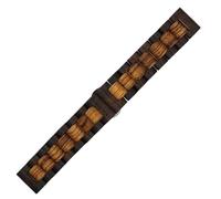 THBGTCNQ Uhrenarmband aus Holz, 20 mm, 22 mm, Ersatz-Uhrenarmband, Schnellverschluss-Uhrenarmband, Faltschließe, Sportarmband, Unisex-Ersatz-Uhrenarmband(Blackyellow,22mm)