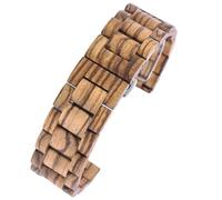 THBGTCNQ Uhrenarmband aus Holz, 20 mm, 22 mm, Unisex, Ersatz-Schnellverschluss-Armband, klassisches Vintage-Armband for Smartwatch, traditionelle Uhr(Light brown,22mm)