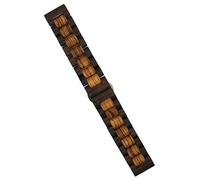 THBGTCNQ Uhrenarmband aus Holz mit Schnellverschluss-Faltschließe aus Edelstahl, Unisex(Black brown,20mm)