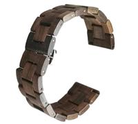 THBGTCNQ Uhrenarmband aus Holz, Schnellverschluss, Faltschließe aus Edelstahl, universelles Ersatzarmband(A,20mm)