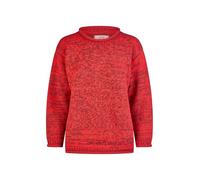 THC Schafwoll Strickpullover Rot 715 - Warmer Wollpullover aus 100% Schurwolle - Unisex Melange-Strickpullover Rundhals, Gr. M
