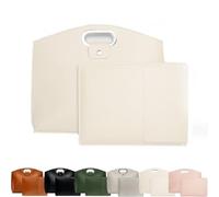 The 2-Piece Set: Sophisticated Business Waterproof Leather Laptop & Tote Set, 14-16 Inch Retro Laptop Bag for Women (White)