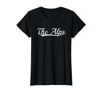 The Alps Retro Mountain Design Vintage Athletic Graphic Preisgünstiges Grafik-T-Shirt, Damen, Schwarz, L
