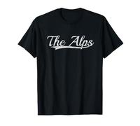 The Alps Retro Mountain Design Vintage Athletic Graphic T-Shirt