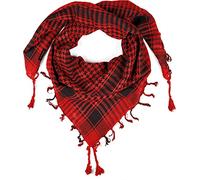 THE ART BOX Herren Shemagh Wickeln Baumwolle Schal Rot Schwarz - 110x110cm Unisex Halstuch Palästinenser Tuch Military Kufiya Taktisch Wüste Arabisch Scarf