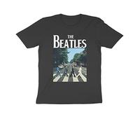 The Beatles - Abbey Road & Logo T-Shirt für Jungen/Mädchen, Schwarz , 5-6 Jahre