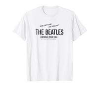 The Beatles - American Tour 1964 Stadtdaten T-Shirt (Weiß, S)