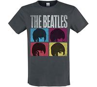 The Beatles - Hard Days Night Charcoal - - T-Shirts Grau XX-Large