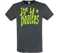 The Beatles Amplified Collection - Retro Logo Neon Green T-Shirt charcoal in XXL