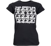 The Beatles - Damen T-Shirt Hard Days Night Faces Mono - schwarz XXL