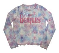 The Beatles Drop T Logo Long Sleeve Mesh Crop Top S