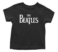 The Beatles - Drop T Logo T-Shirt für Jungen/Mädchen, Schwarz , 2 Jahre