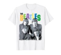 The Beatles - Farbschichten Retro-Pop-Design T-Shirt, Herren, Weiß, XL