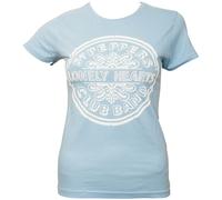 The Beatles - Frauen T-Shirt Sgt Pepper Drum - blau XL