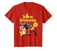 The Beatles Gelbes U-Boot-Armband T-Shirt, Kinder, Rot, 128