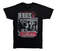 The Beatles Herren T-Shirt Star Club Kurzarm, Schwarz, XL