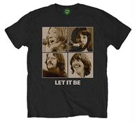 The Beatles Let It Be John Lennon Rock offiziell Männer T-Shirt Herren (X-Large)