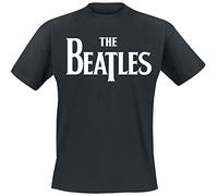 The Beatles Logo Männer T-Shirt schwarz S 100% Baumwolle Band-Merch, Bands