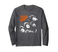 The Beatles Rubber Soul Langarm-T-Shirt Langarmshirt, Unisex für Erwachsene, Anthrazit Meliert, M