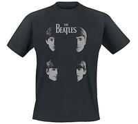 The Beatles Shadow Faces Männer T-Shirt schwarz L 100% Baumwolle Band-Merch, Bands, Nachhaltigkeit
