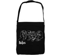 The Beatles - Stofftasche Lines - schwarz