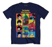 The Beatles - Submarine Charaktere T-Shirt für Jungen/Mädchen, marineblau, 13-14 Jahre