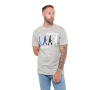 The Beatles T Shirt Abbey Road Colours Band Logo offiziell Unisex Dip Dye Grau XL