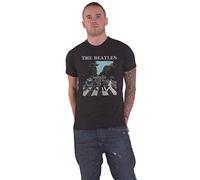 Rock Off Trade Unisex-T-Shirt Abbey Road & Logo 100% Baumwolle Schwarz XL
