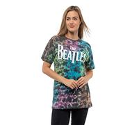 The Beatles T Shirt Drop T Band Logo Nue offiziell Dip Dye on Grau Unisex S
