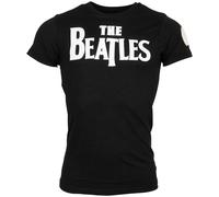 The Beatles - T-Shirt Drop T Logo - schwarz XL