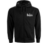 The Beatles Unisex Erwachsene Drop T Logo Full Zip Hoodie, Schwarz , 4XL