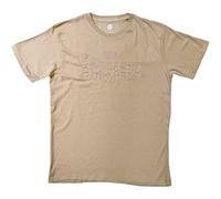 The Beatles Unisex gesticktem Drop-T-Logo, offizielles, Sandfarben T-Shirt, Sand, M