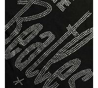 The Beatles Unisex Retro Diamante Logo Official Black T-Shirt, Schwarz, XL