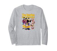 The Beatles - Yellow Submarine Adventure Langarmshirt, Unisex für Erwachsene, Grau Meliert, S