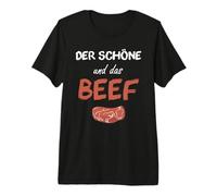 The Beauty and the Beef BBQ Griller Meat Lover Spruch Premium T-Shirt