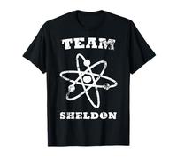 The Big Bang Theory - Das Urknalltheory-Logoteam Sheldon Atom T-Shirt - Schwarz - Klein - Unisex - Kurzarm - Klassisch - Fans von The Big Bang Theory - Erwachsene